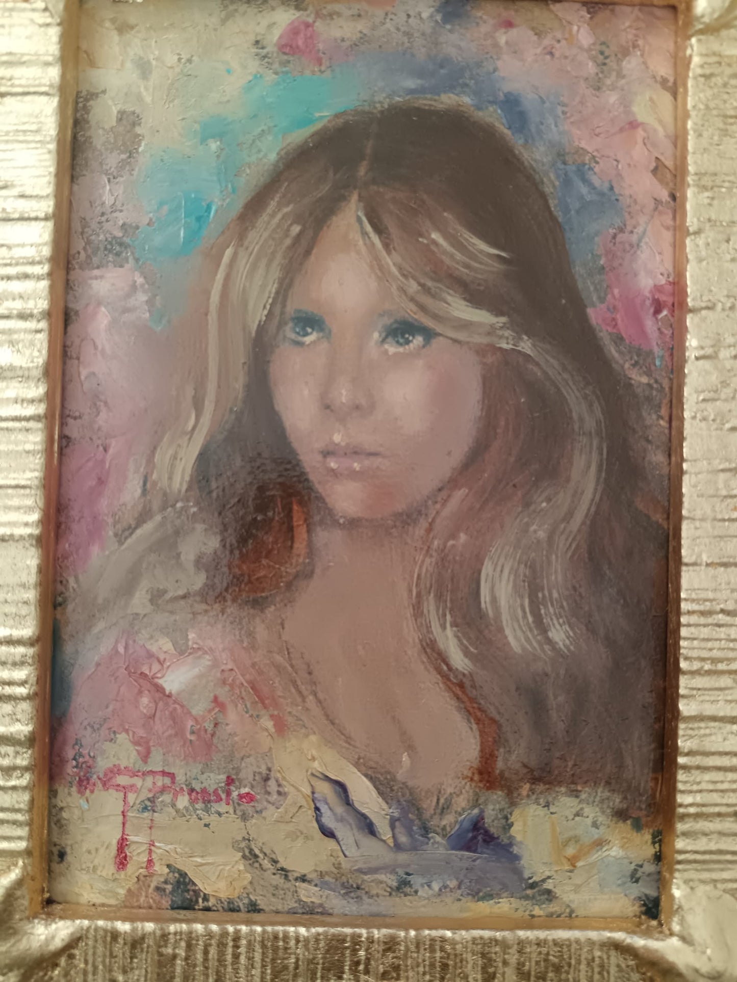 Giovanni Prassi (Napoli 1945)- La Modella- dipinto olio su cartoncino