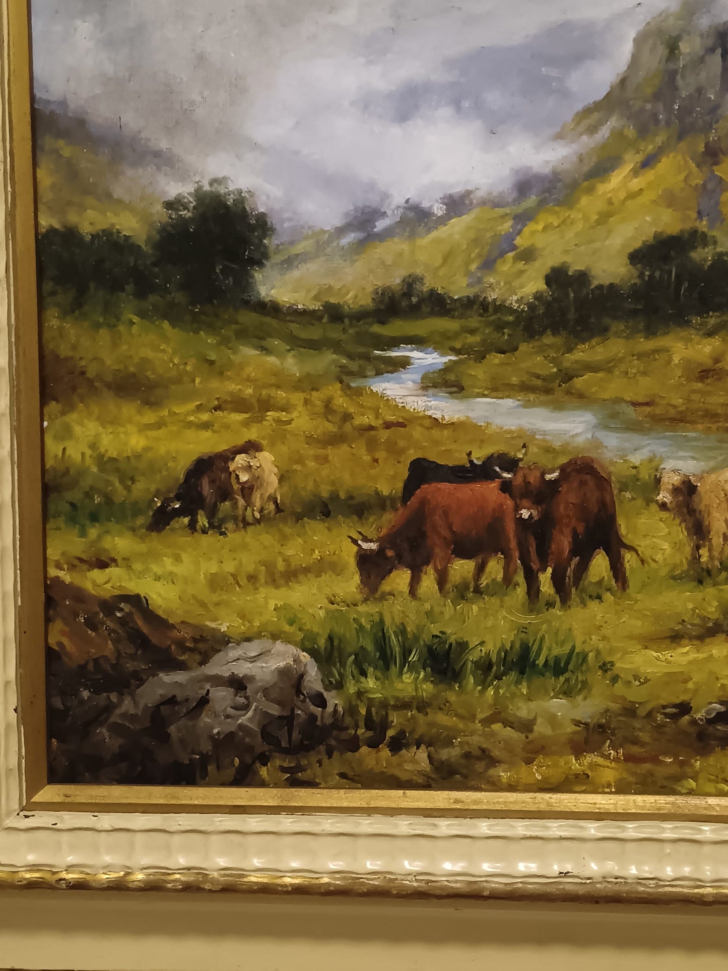 Dipinto antico- (scuola inglese XIX/XX Secolo) olio su legno