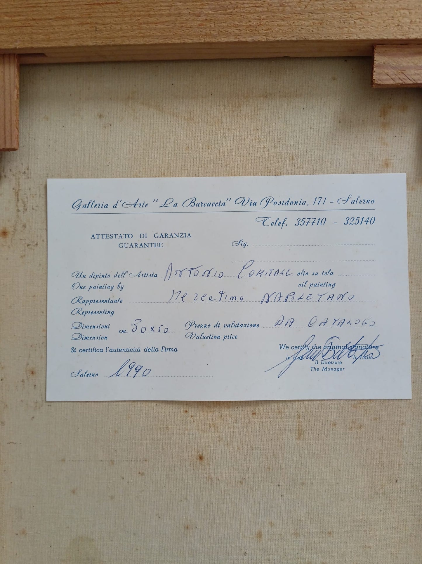 Antonio Comitale (XX Secolo)- Mercato, dipinto olio su tela