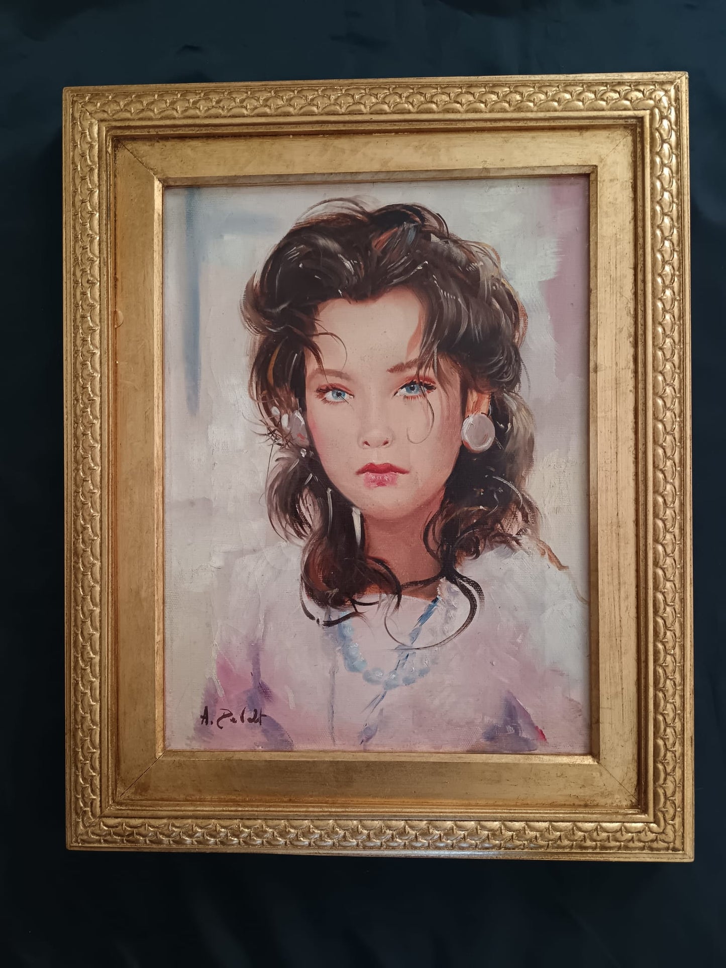 Ritratto di ragazza (XX Secolo)- dipinto olio su tela