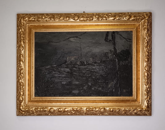 Agrelli Giuseppe (Napoli 1915-?)- dipinto olio su legno del 1938