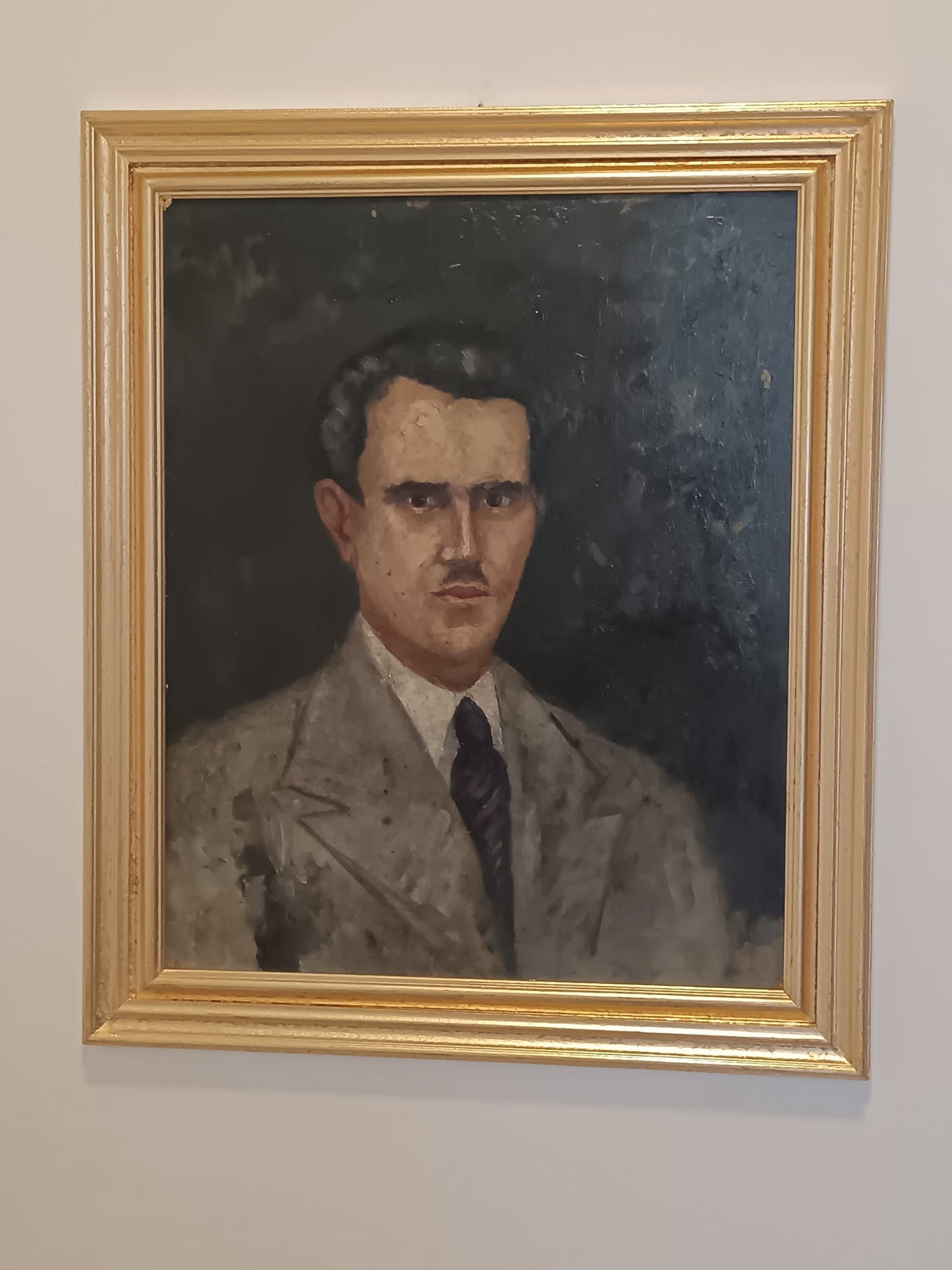 Antico ritratto- primo novecento olio su legno