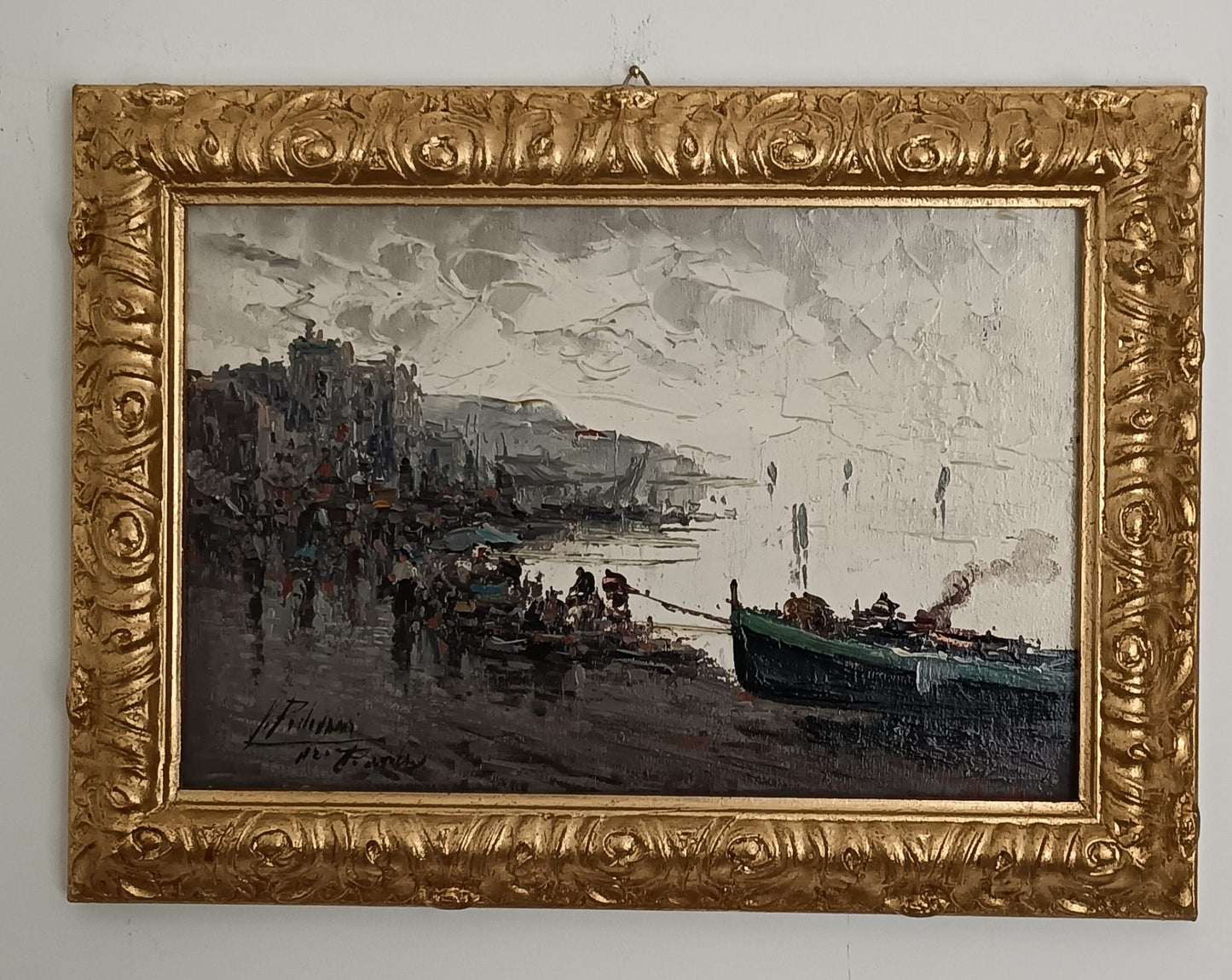Paesaggio Marino (XX Secolo)- dipinto olio su legno