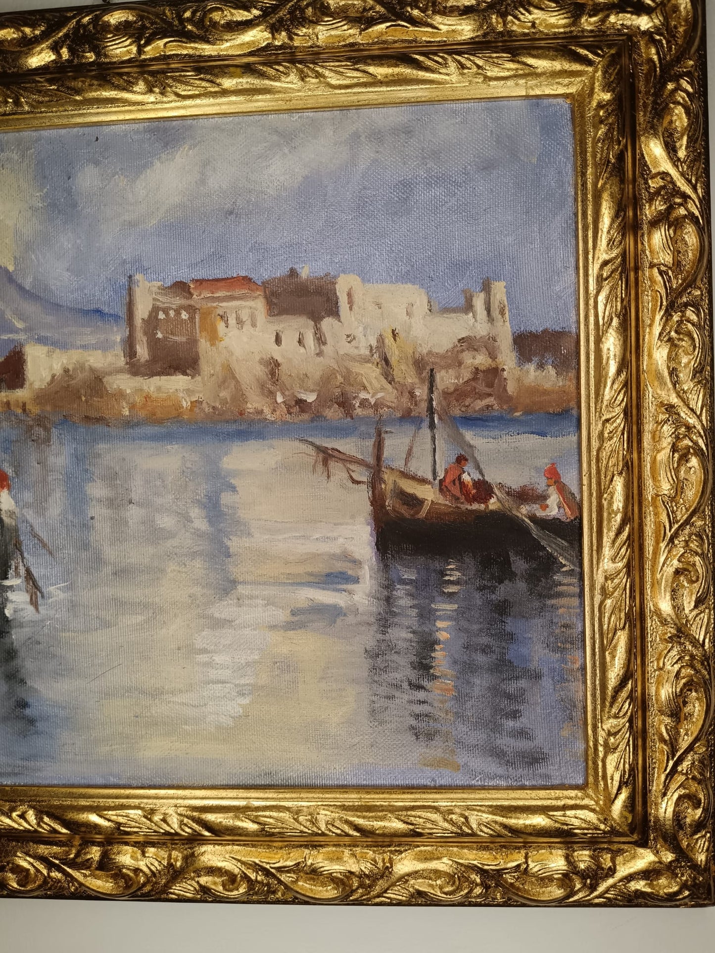 Marina scuola Napoletana (XX Secolo)- dipinto olio su tela