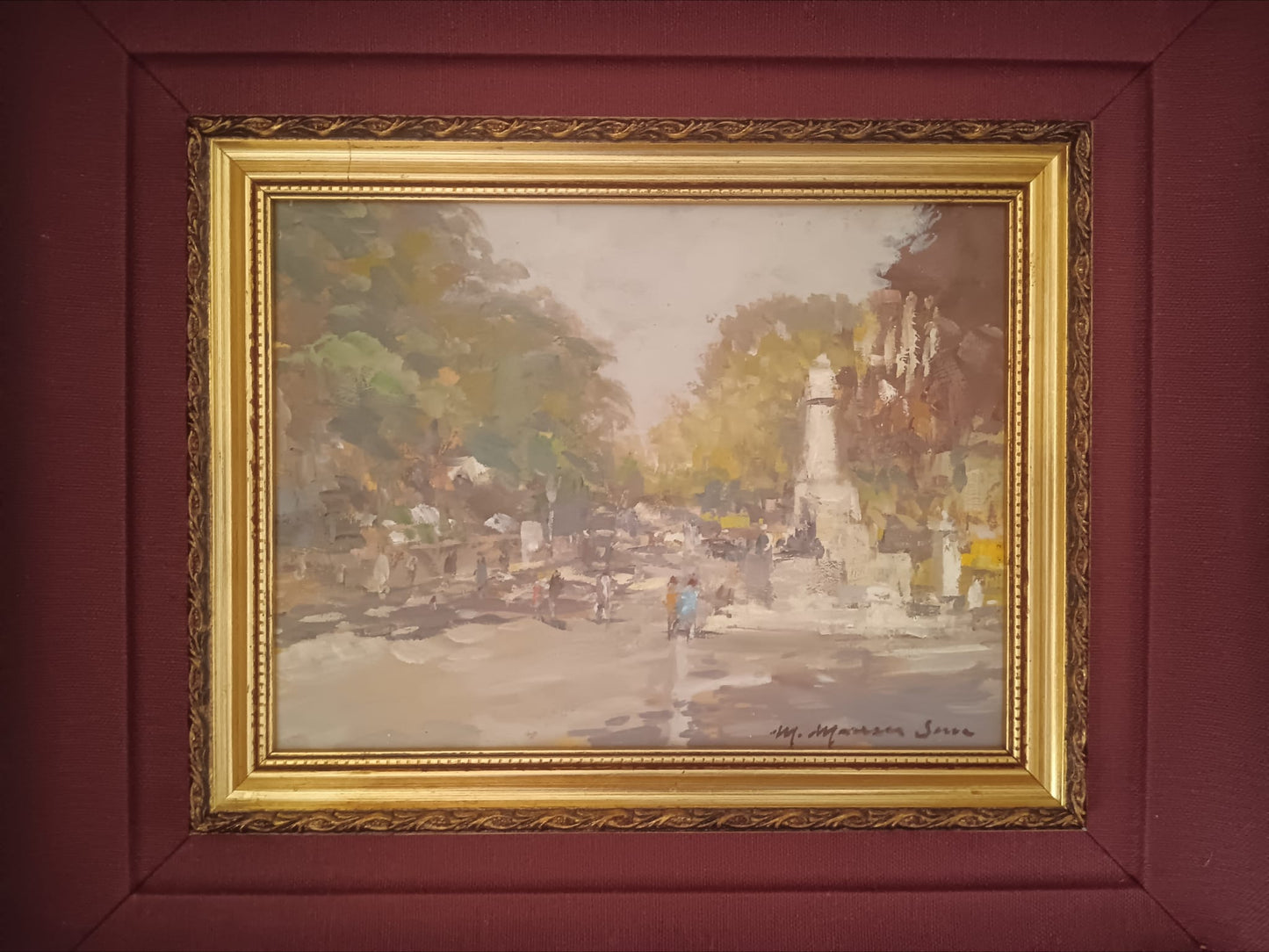 Mario Maresca Serra ( Napoli 1912-1991)- dipinto olio su legno epoca XX secolo