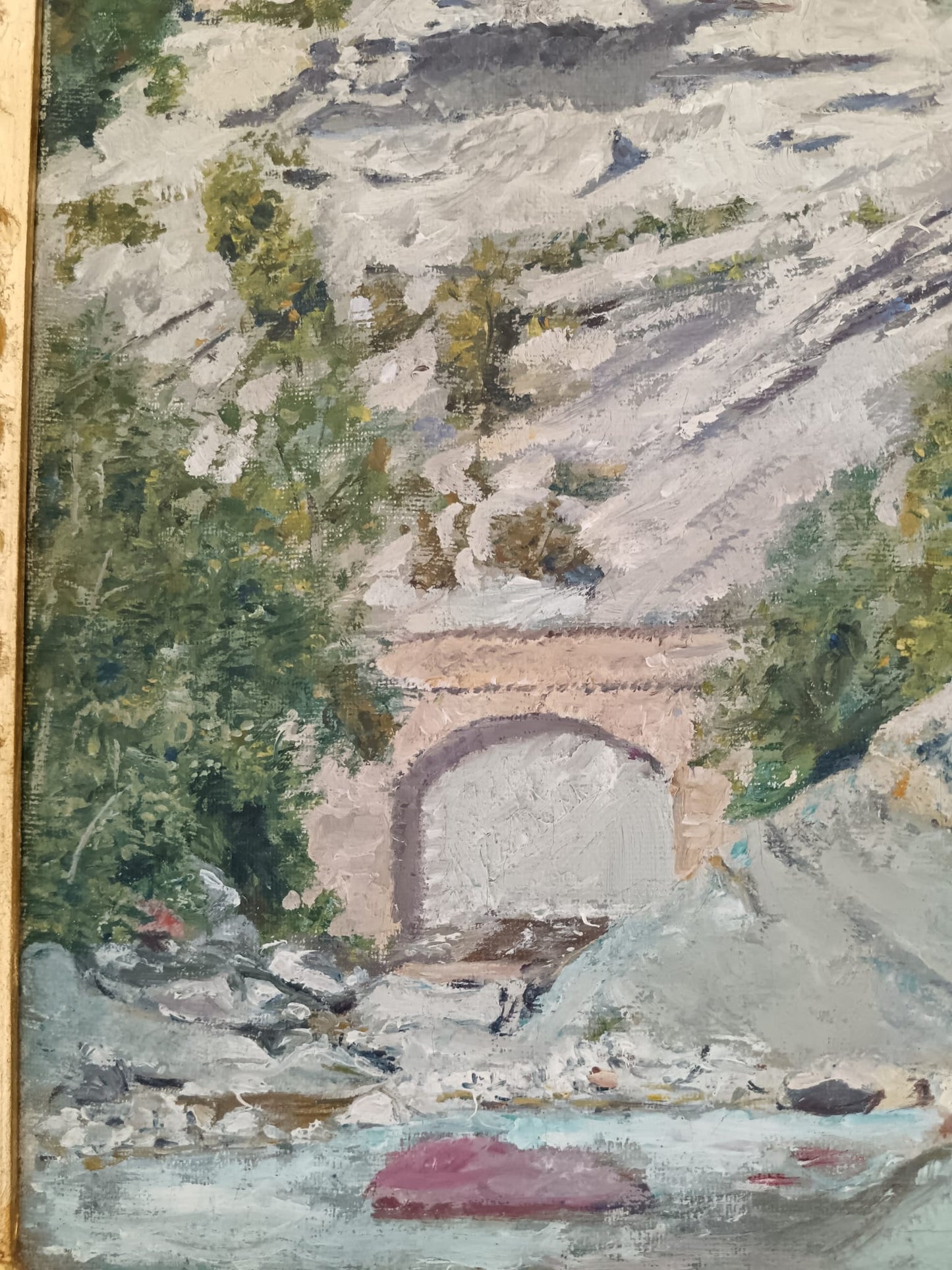 Paesaggio- dipinto olio su tela (prima metà del novecento)