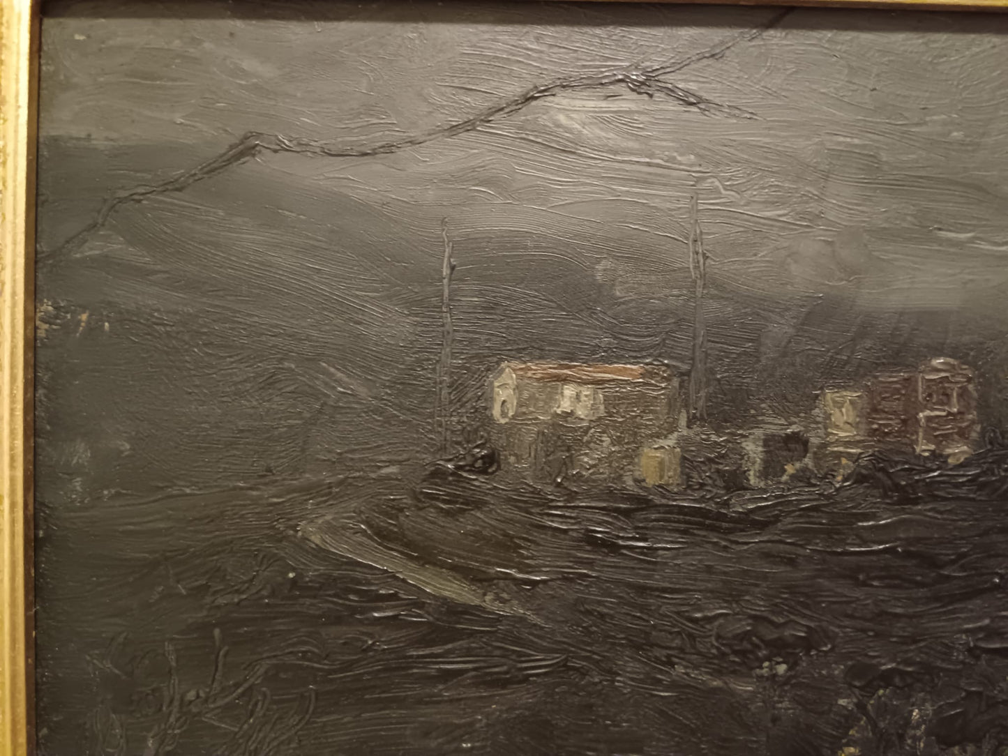 Agrelli Giuseppe (Napoli 1915-?)- dipinto olio su legno del 1938