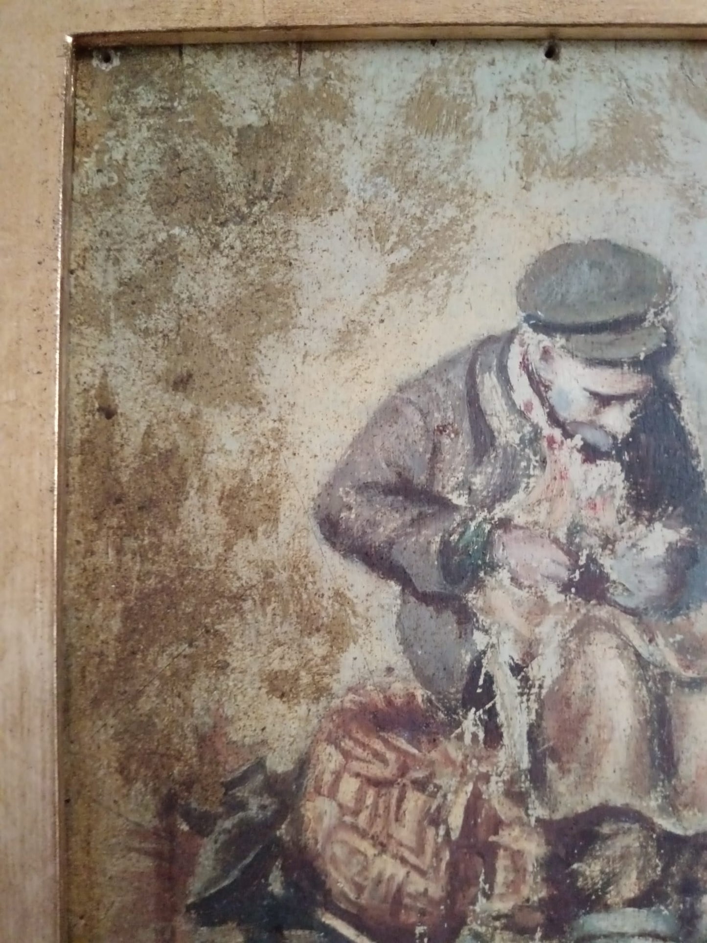 Vincenzo Migliaro (Napoli, 1858 – 1938)- Figura - dipinto olio su legno