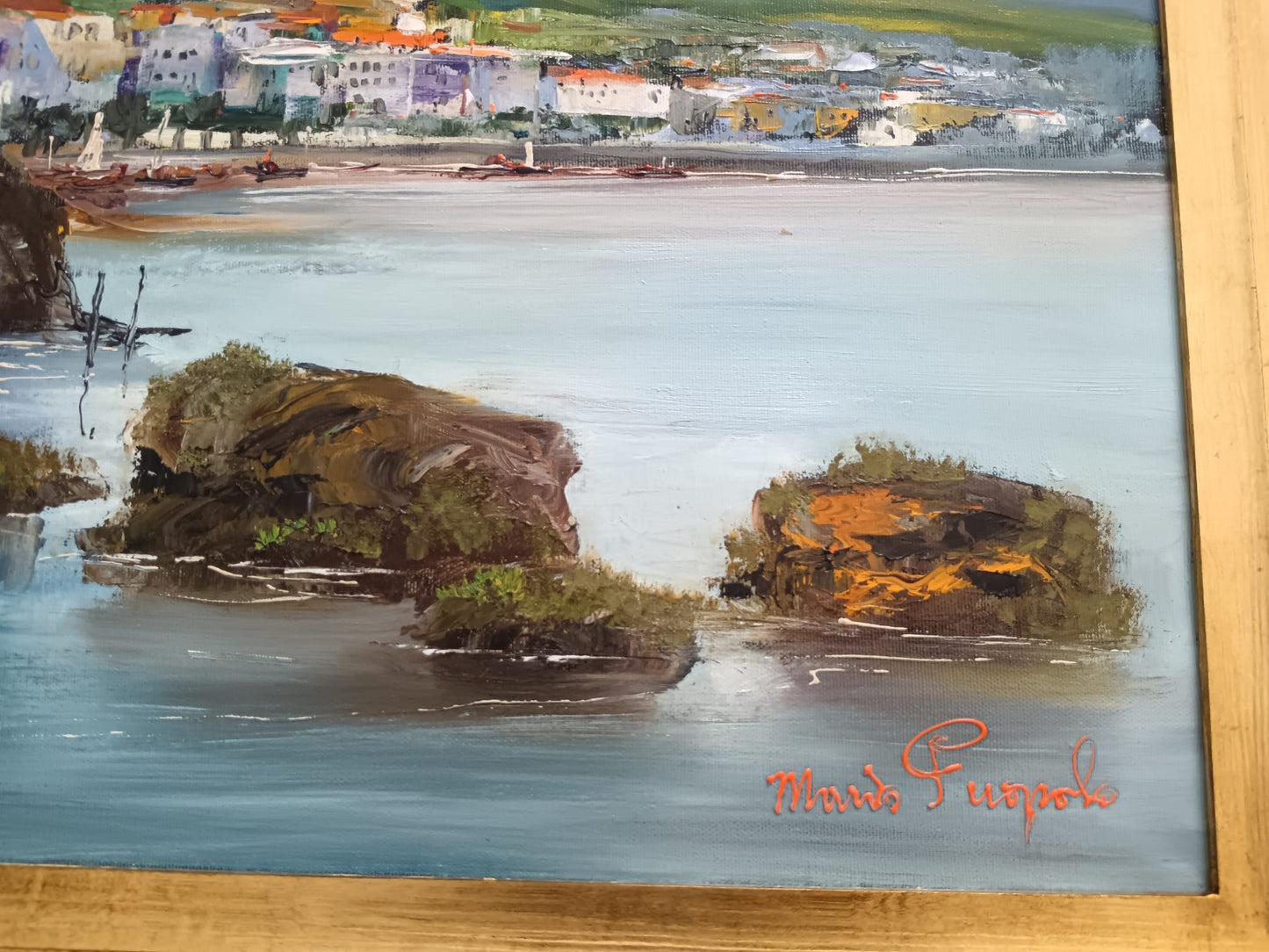 Mario Puopolo (Scuola Romana XX Secolo)- dipinto olio su tela