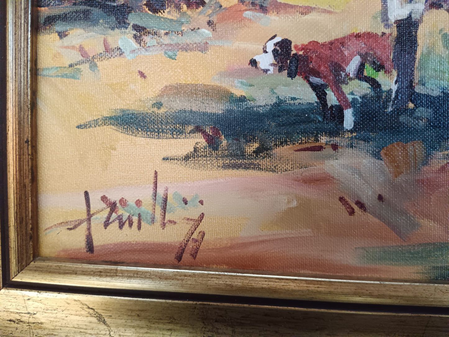 Mario Rombolini ( Livorno 1935-2014) dipinto olio su pannello