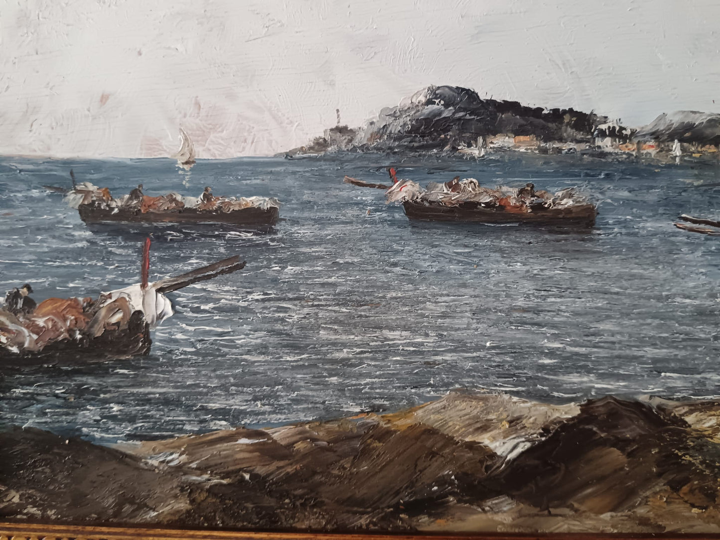 F. Castiglione- dipinto olio su legno (epoca XX Secolo)