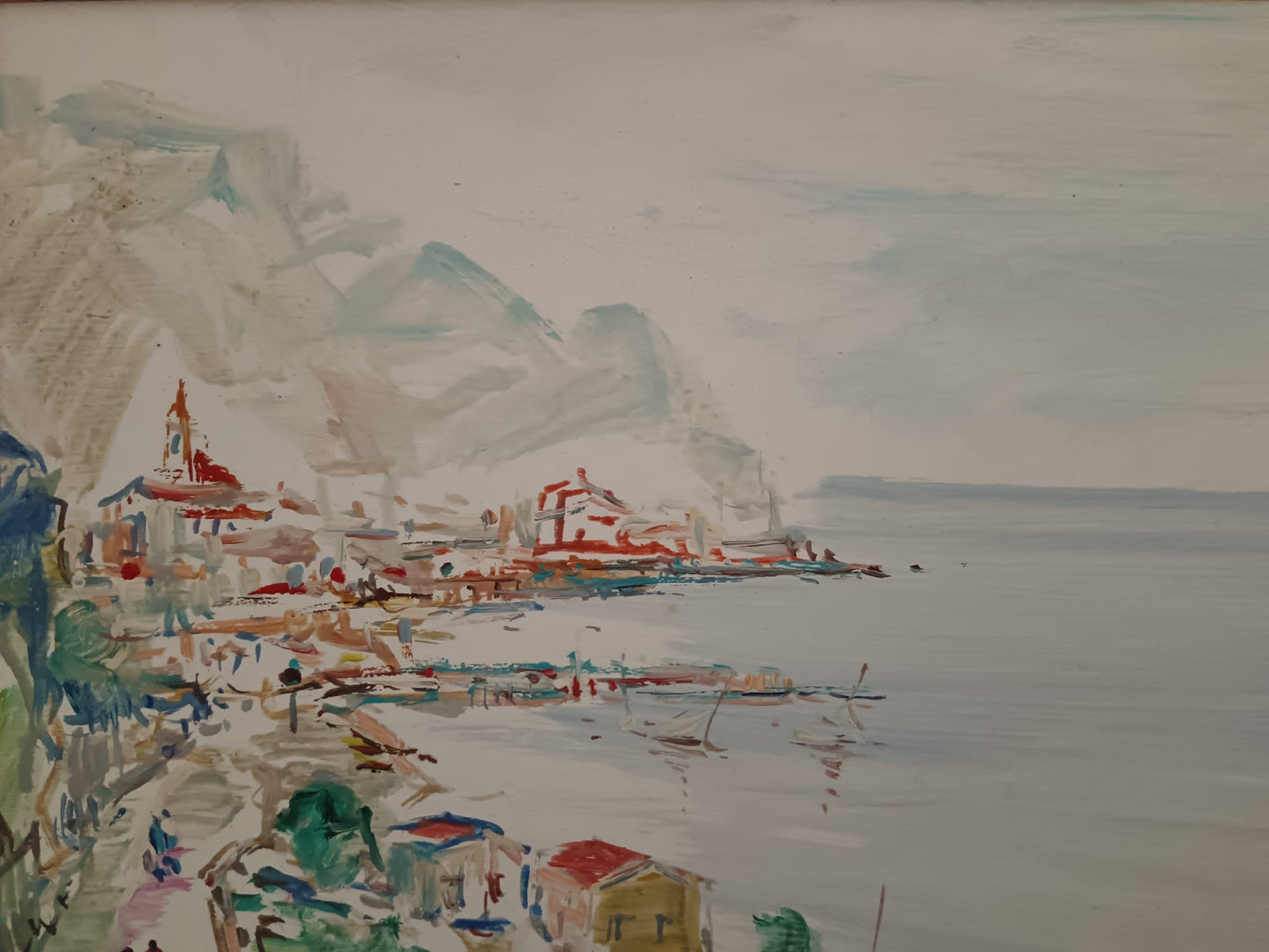 Paesaggio- dipinto tecnica mista su legno
