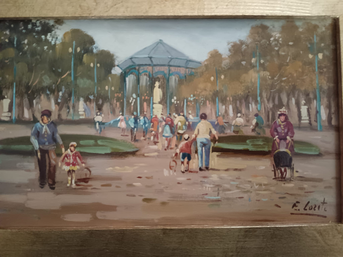 Ernesto Loreto (XX Secolo)- paesaggio dipinto olio su legno