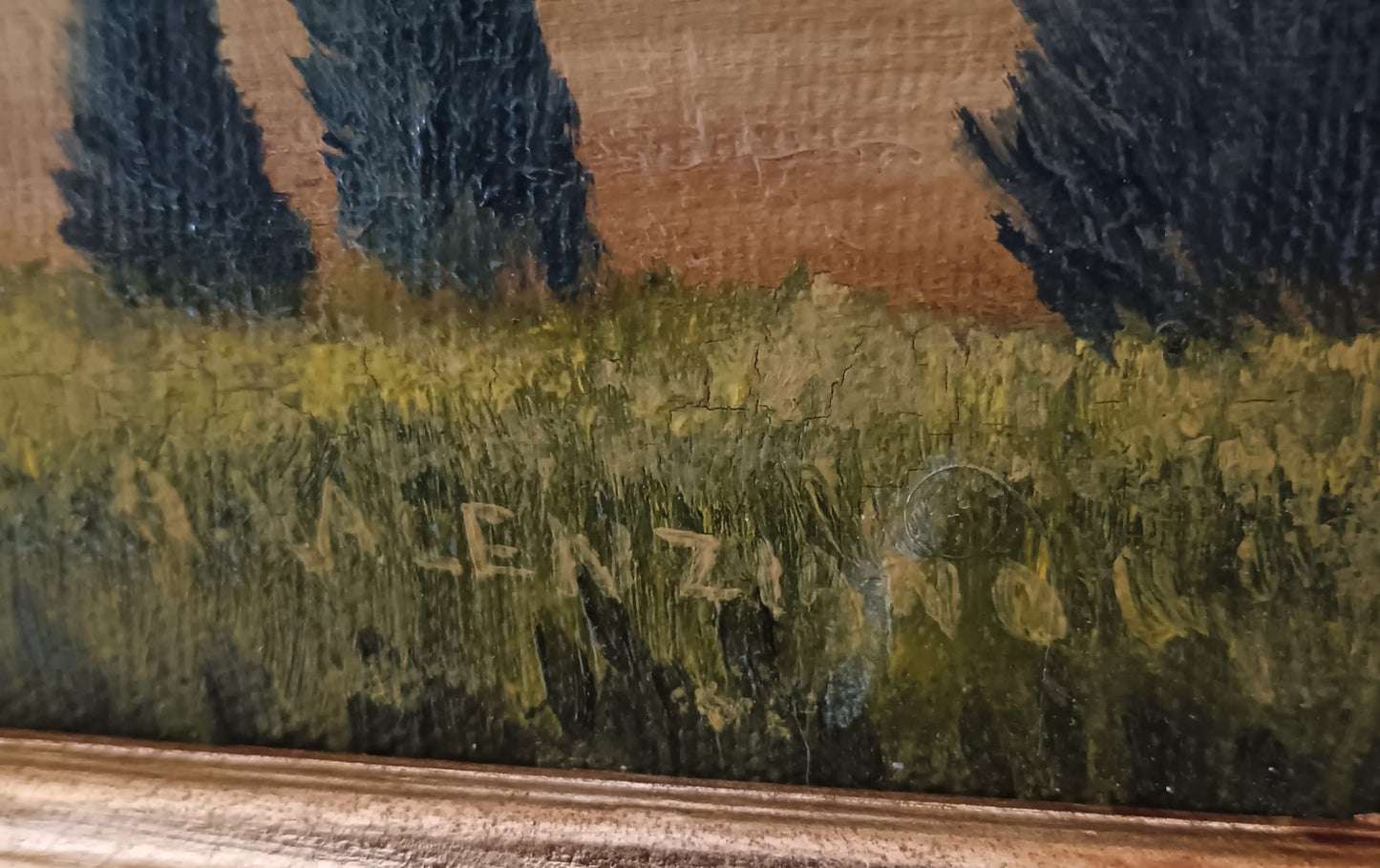Paesaggio - dipinto olio su tela (XX secolo)