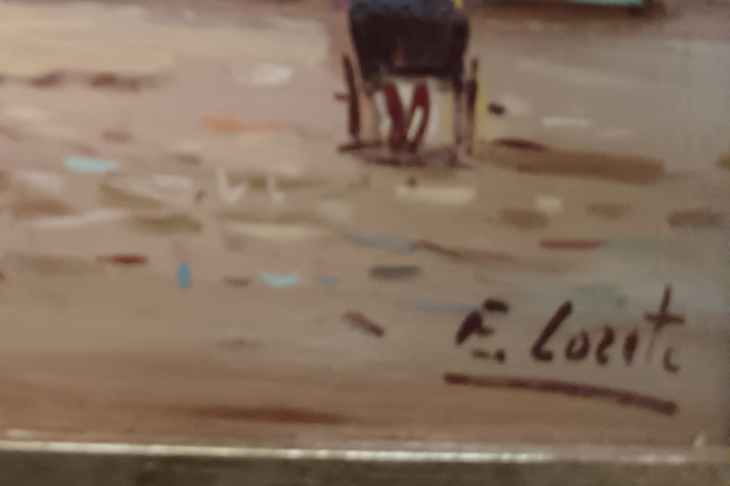 Ernesto Loreto (XX Secolo)- paesaggio dipinto olio su legno