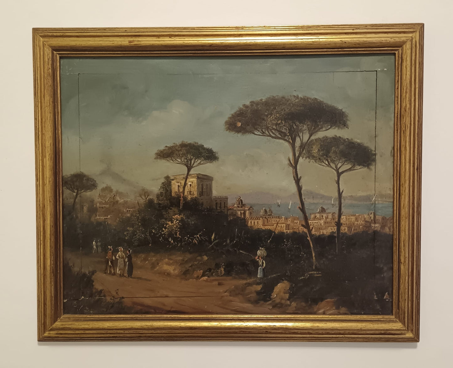 Scuola Di Posillipo ( lXIX Secolo)- dipinto olio su legno