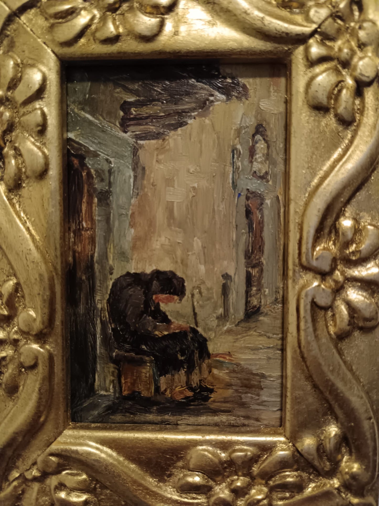 Dipinto olio su legno- prima metà del novecento