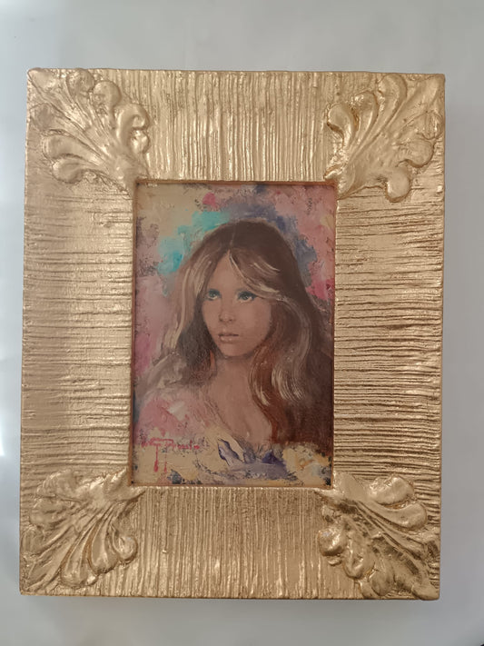 Giovanni Prassi (Napoli 1945)- La Modella- dipinto olio su cartoncino