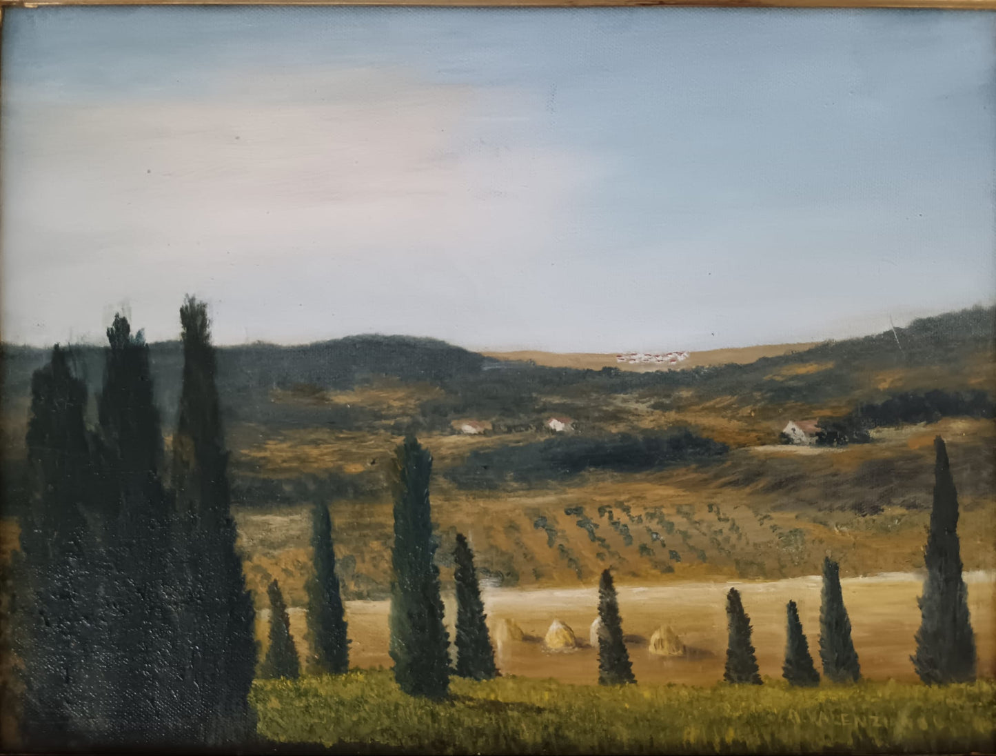 Paesaggio - dipinto olio su tela (XX secolo)