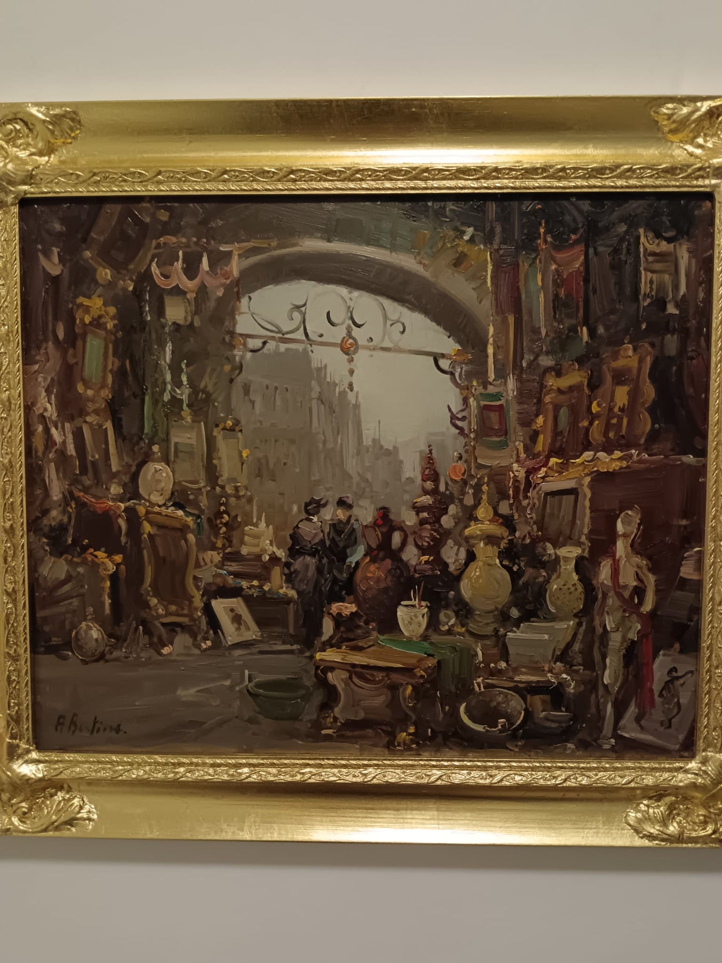 A. Bertini (XX Secolo)- dipinto olio su masonite