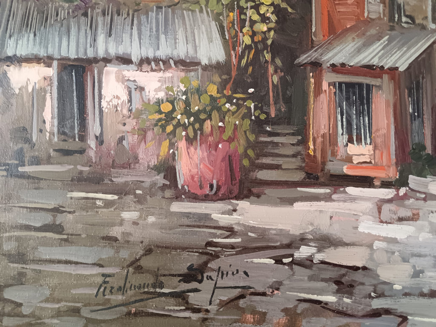 Ferdinando Sapio (Napoli 1955)- dipinto olio su tela