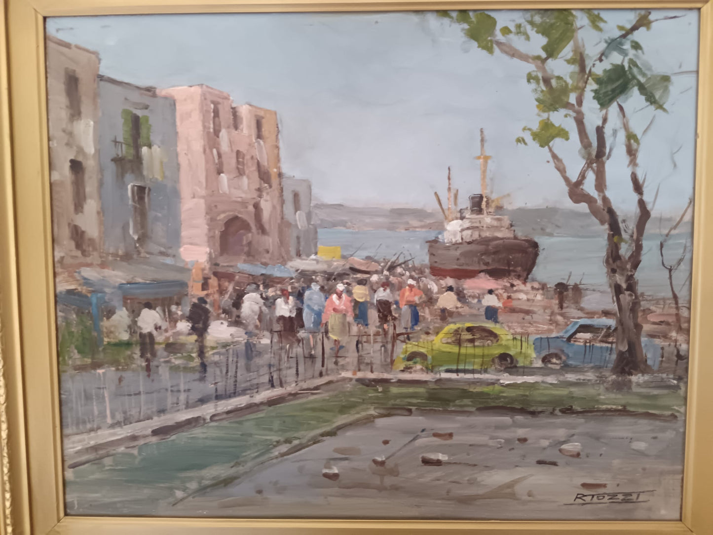 Raffaele Tozzi (Napoli XX secolo)- dipinto olio su masonite