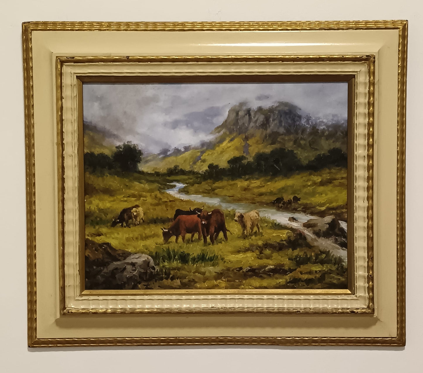 Dipinto antico- (scuola inglese XIX/XX Secolo) olio su legno