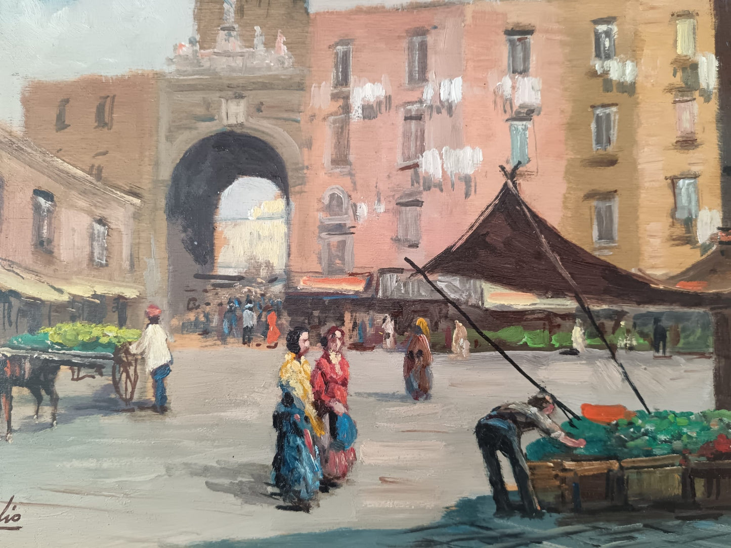 Giuseppe Scognamiglio (Portici 1901-1985)- dipinto olio su legno