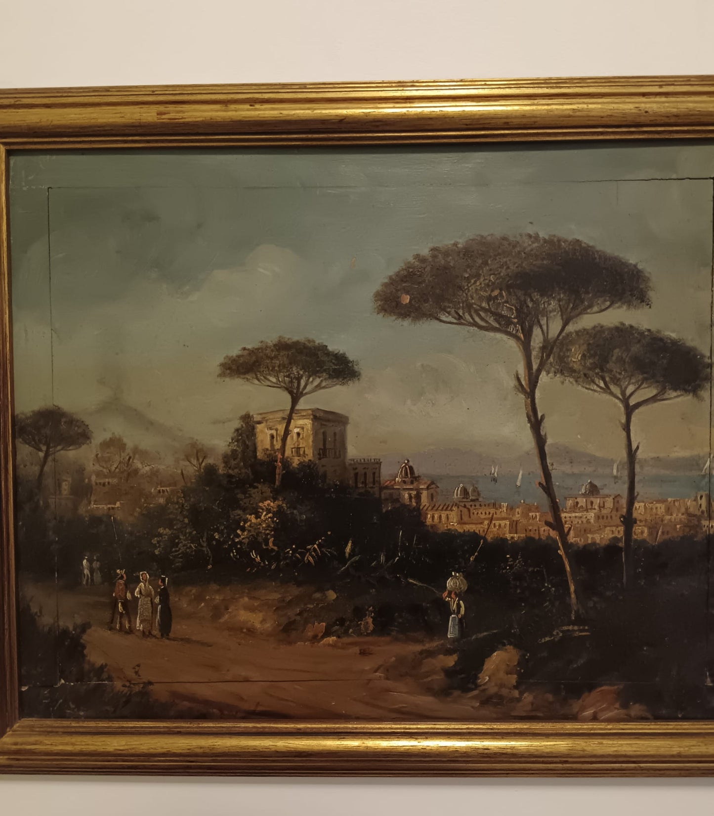 Scuola Di Posillipo ( lXIX Secolo)- dipinto olio su legno