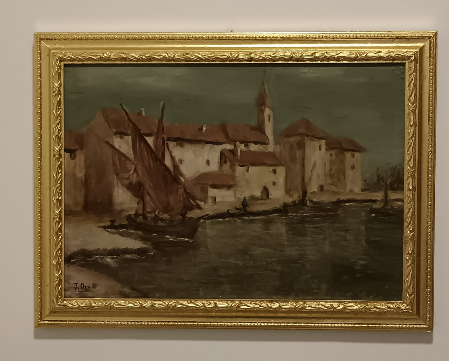 Francesco Orsi (XX Secolo)- Scorcio di Torcello- dipinto olio su tela