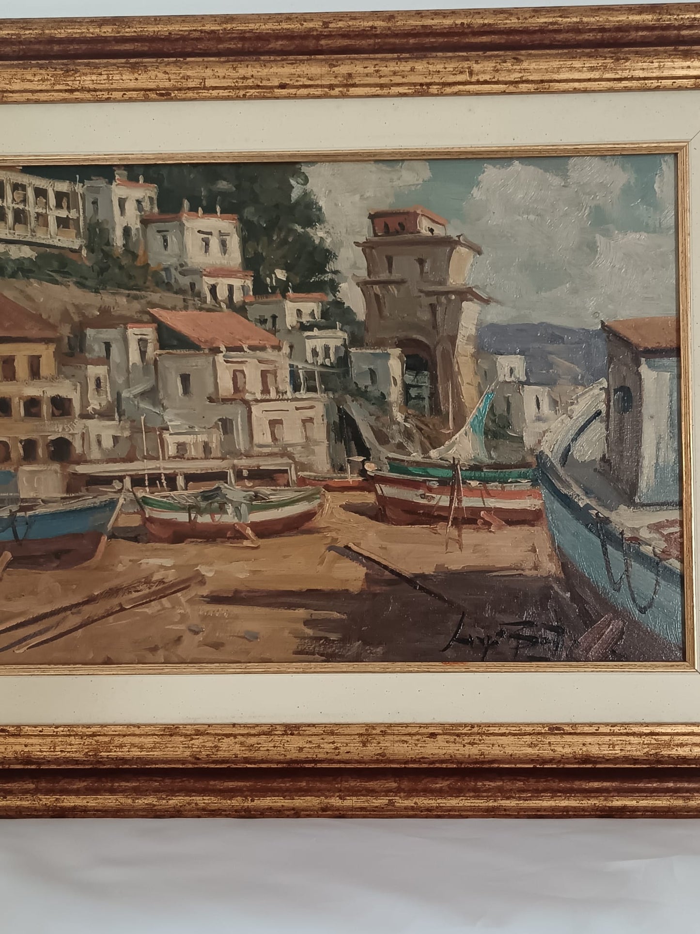 Luigi Botta (XX Secolo)- Scorcio Marino- dipinto olio su pannello