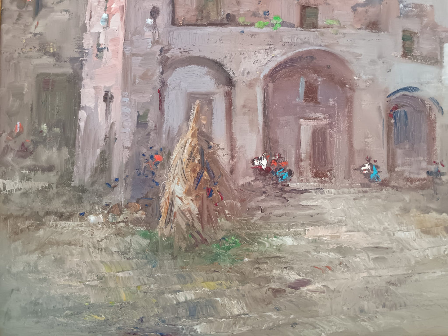 Paesaggio rurale- dipinto olio su tela (XX secolo)