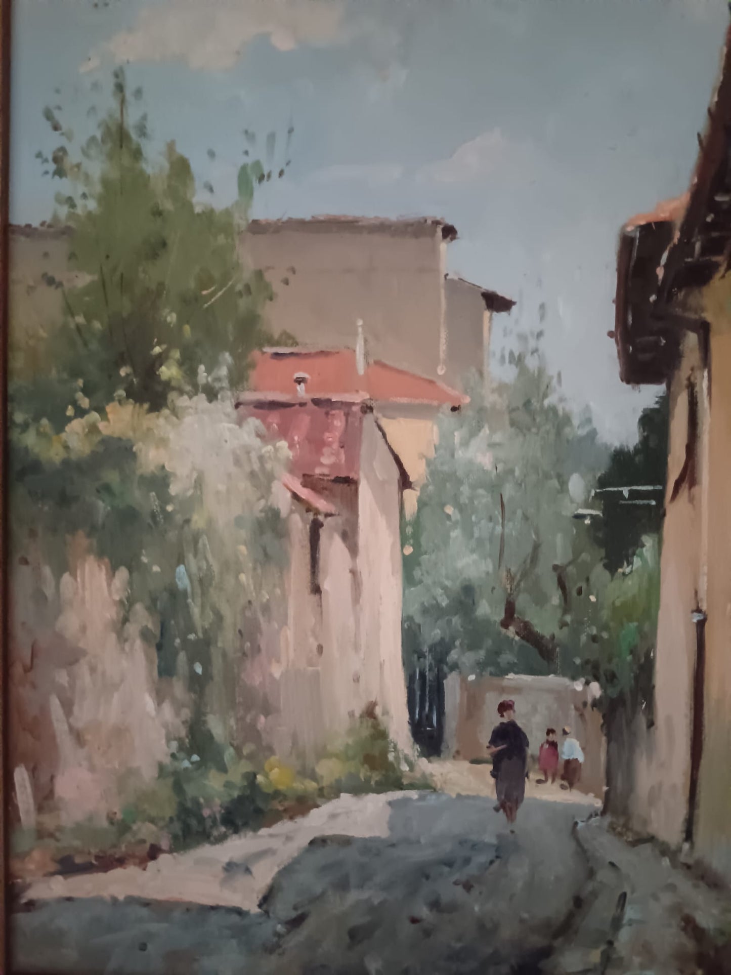 Gianfranco Curandai ( Firenze 1938) dipinto olio su tela applicata su cartoncino