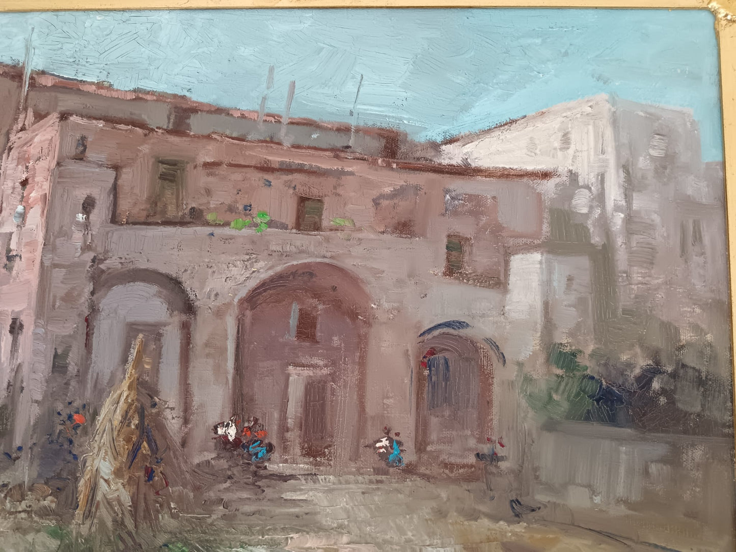 Paesaggio rurale- dipinto olio su tela (XX secolo)