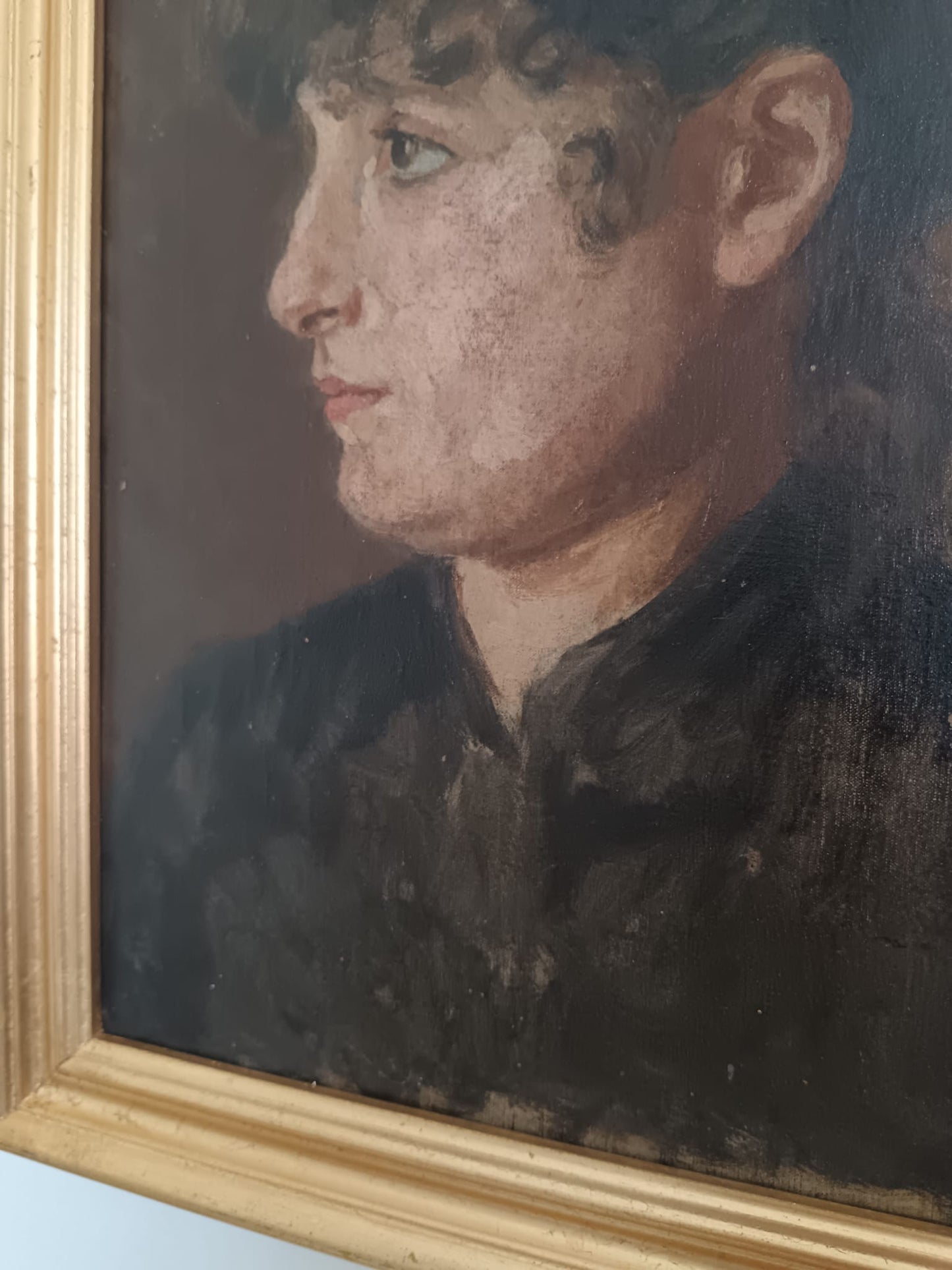 Ritratto (Scuola Italiana XIX Secolo)- dipinto olio su tela