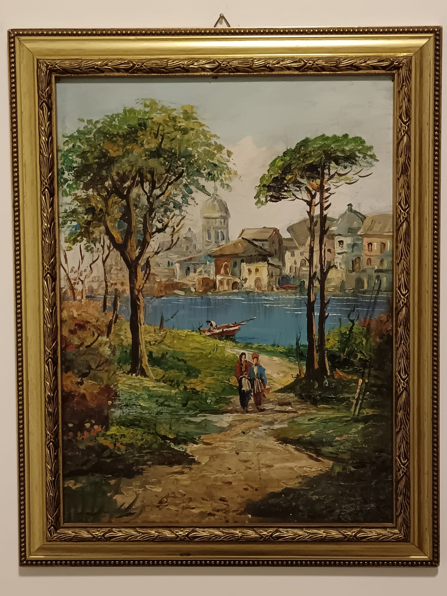 Paesaggio- dipinto olio su legno (prima metà del novecento)