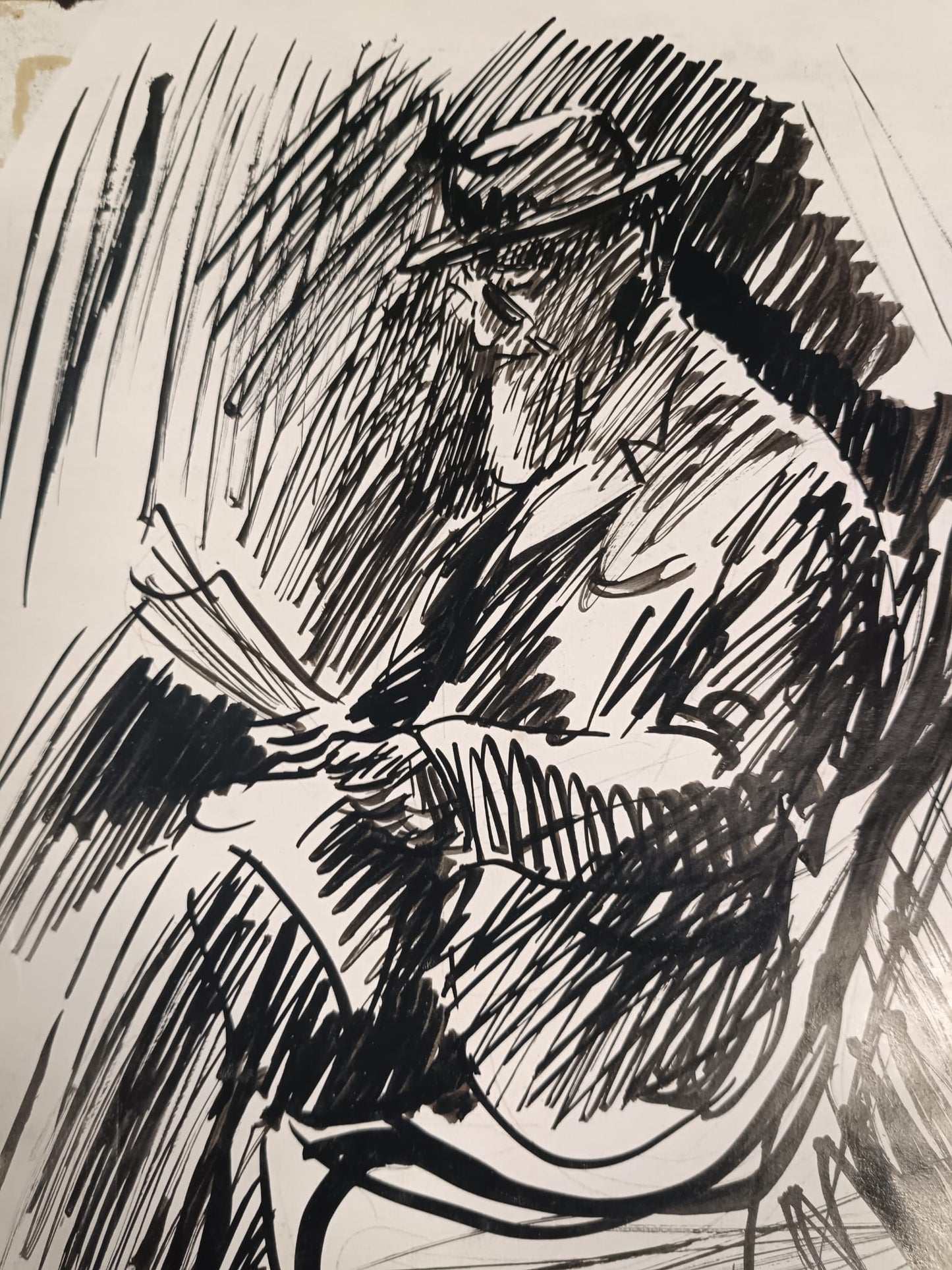 Antonio Asturi (Vico Equense , Napoli 1904-1986)- dipinto acrilico su carta