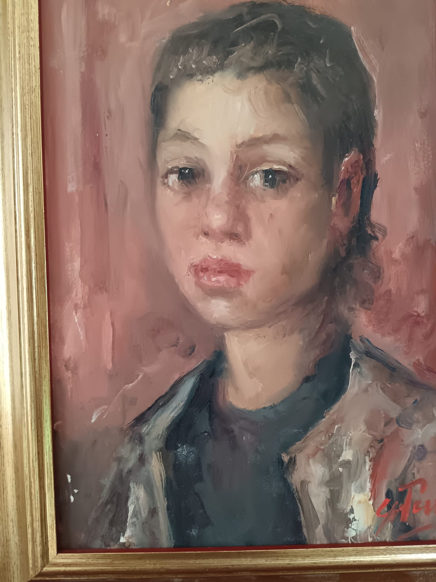 Giovanni Pane (1928- 2010) dipinto olio su cartoncino