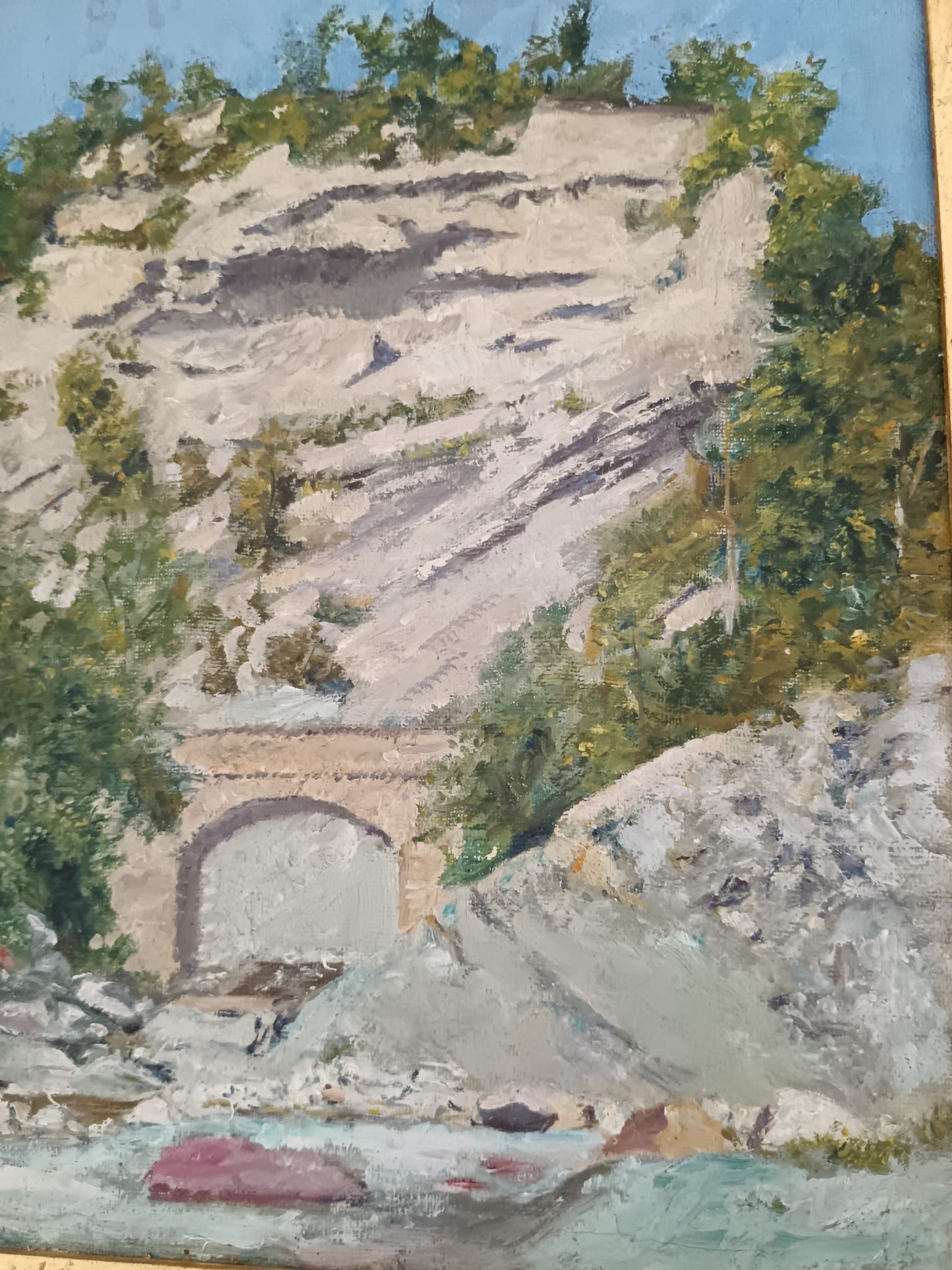 Paesaggio- dipinto olio su tela (prima metà del novecento)