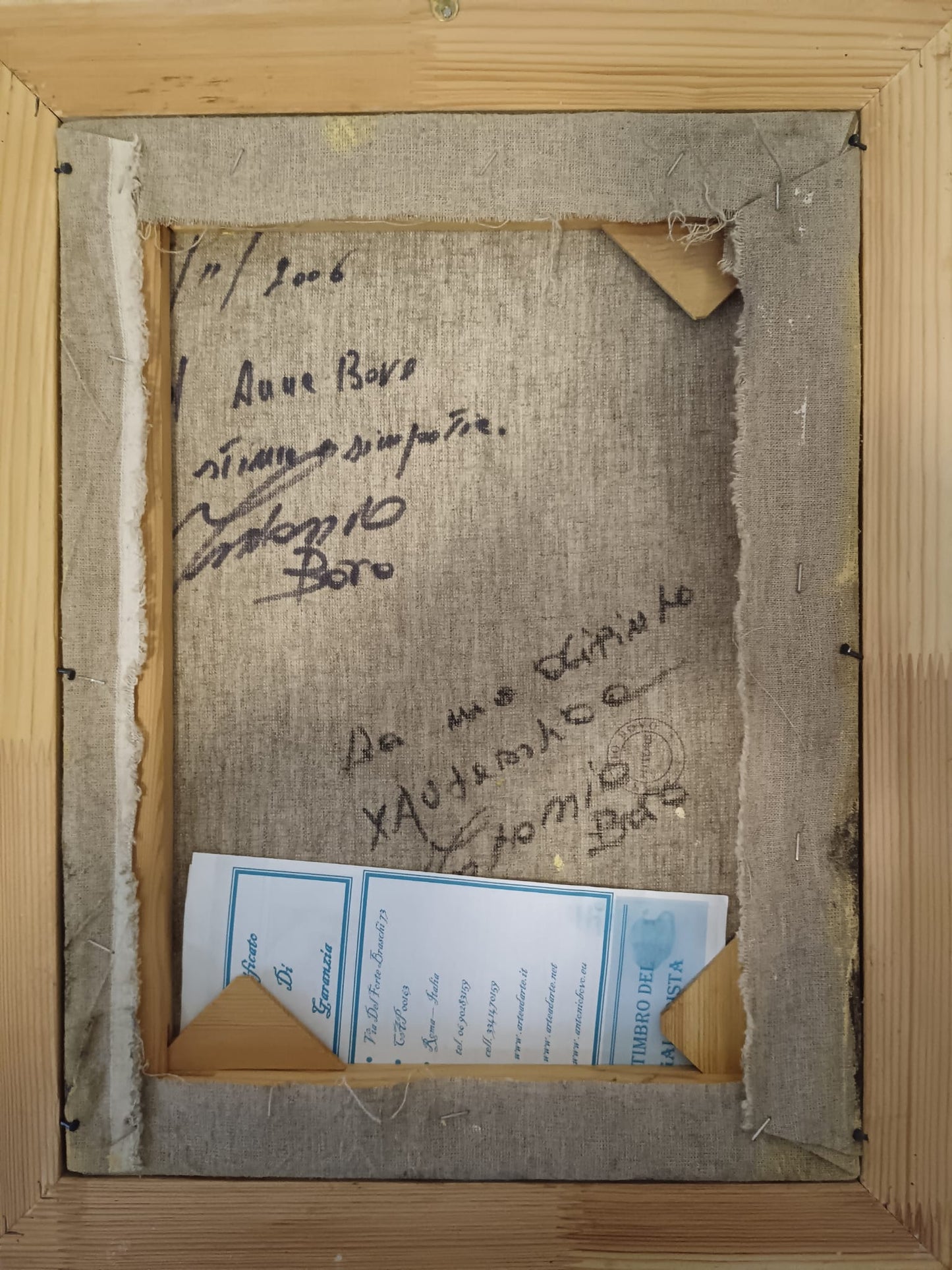 Antonio Bovo (XX Secolo)- Ritratto dipinto olio su tela