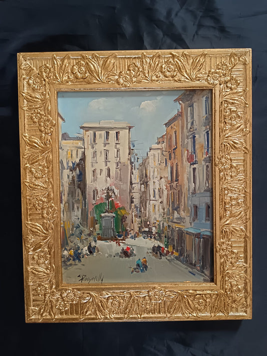 Ciro Canzanella (Napoli 1948)- dipinto olio su legno