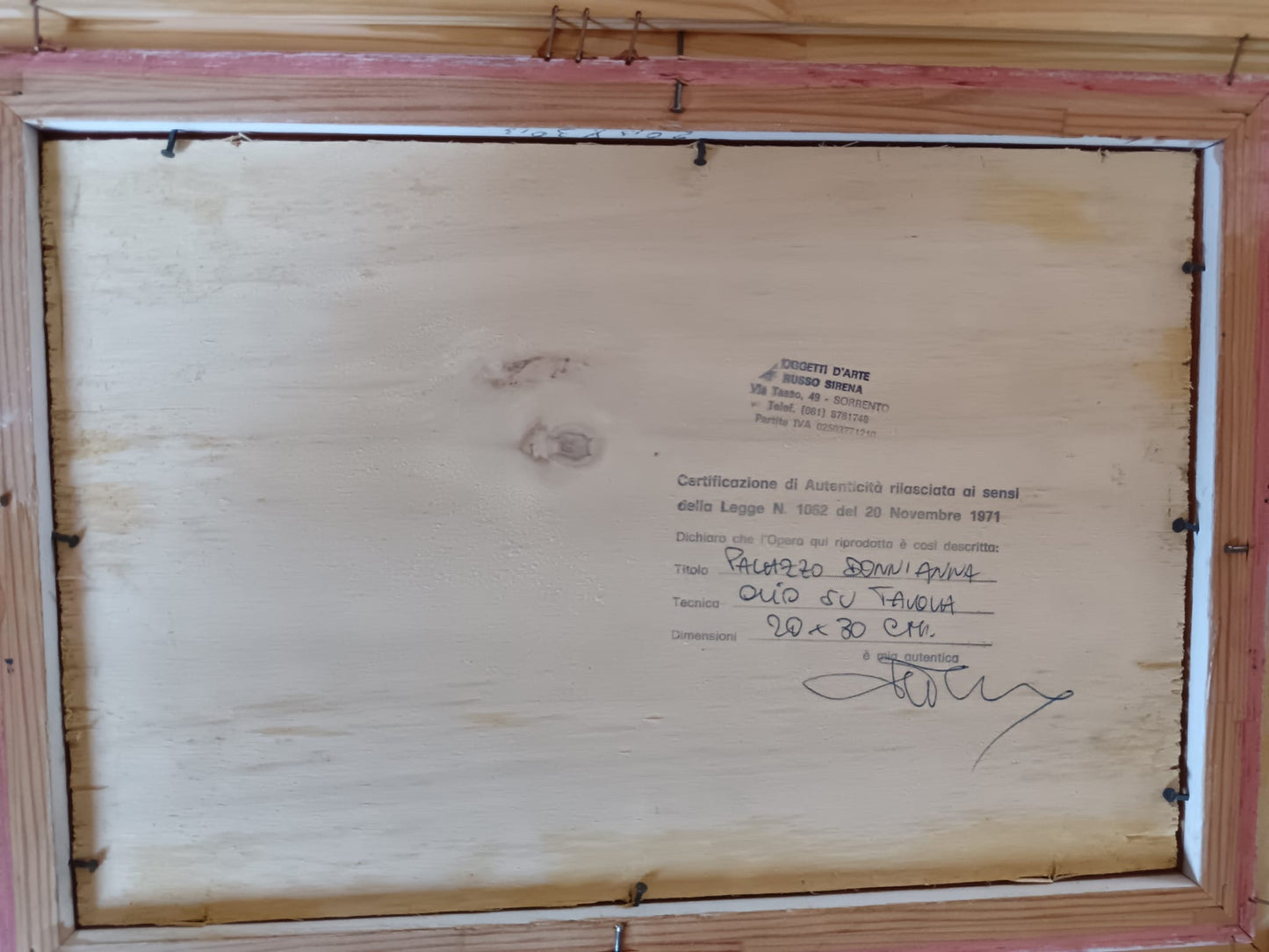 Palazzo Donn'Anna (scuola napoletana XX Secolo)- dipinto olio su legno