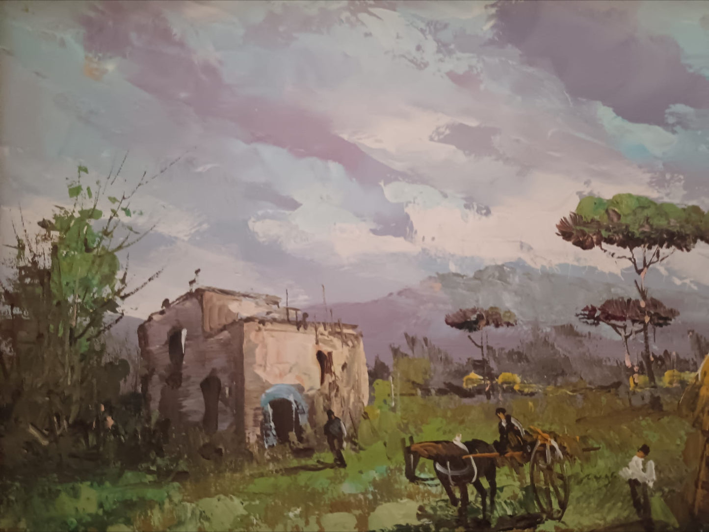 Guglielmo Curti ( Roma 1896-1966) dipinto olio su legno, epoca XX secolo