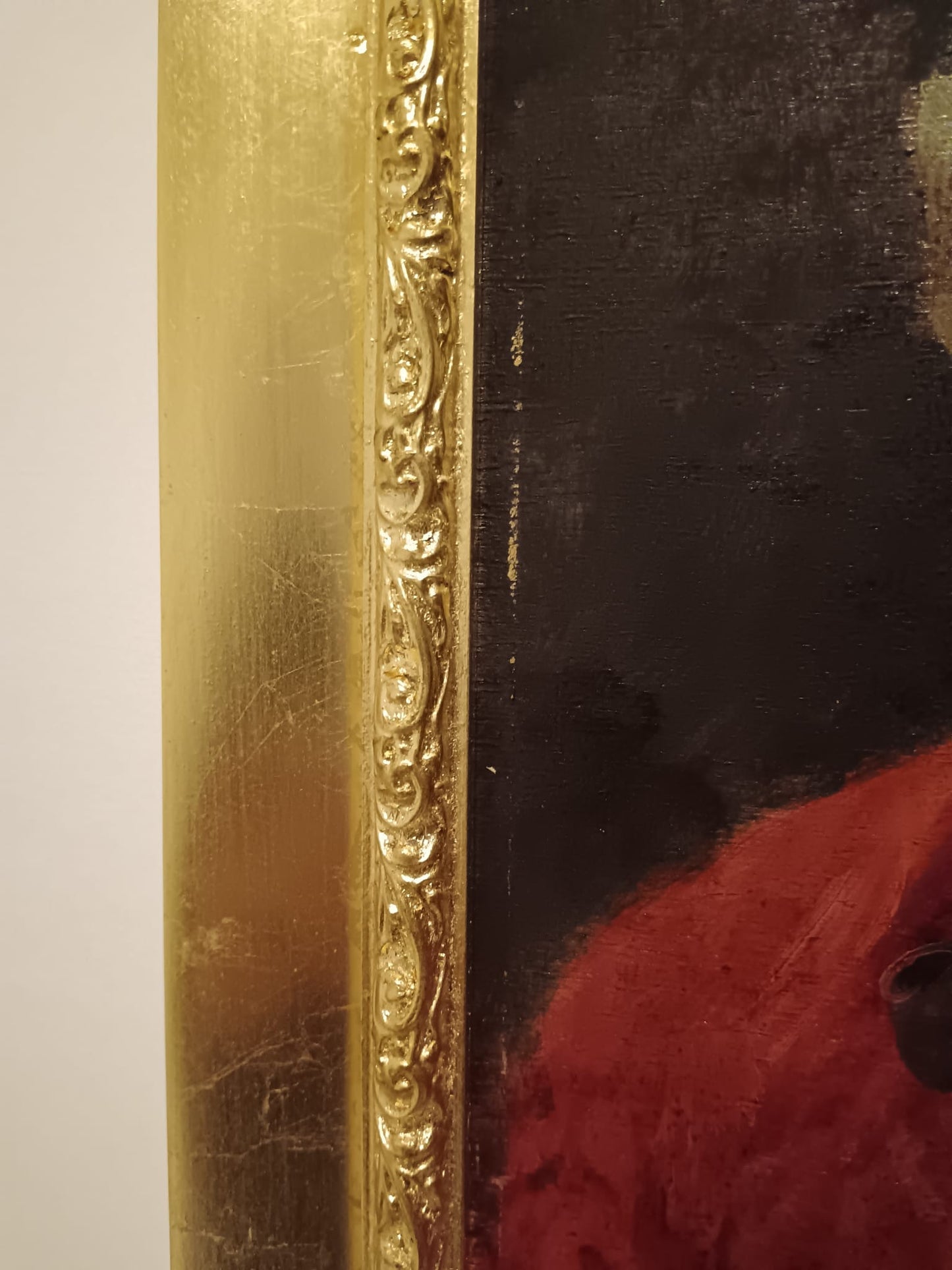 G. Ruocco (XX Secolo)- Figura-  dipinto olio su legno