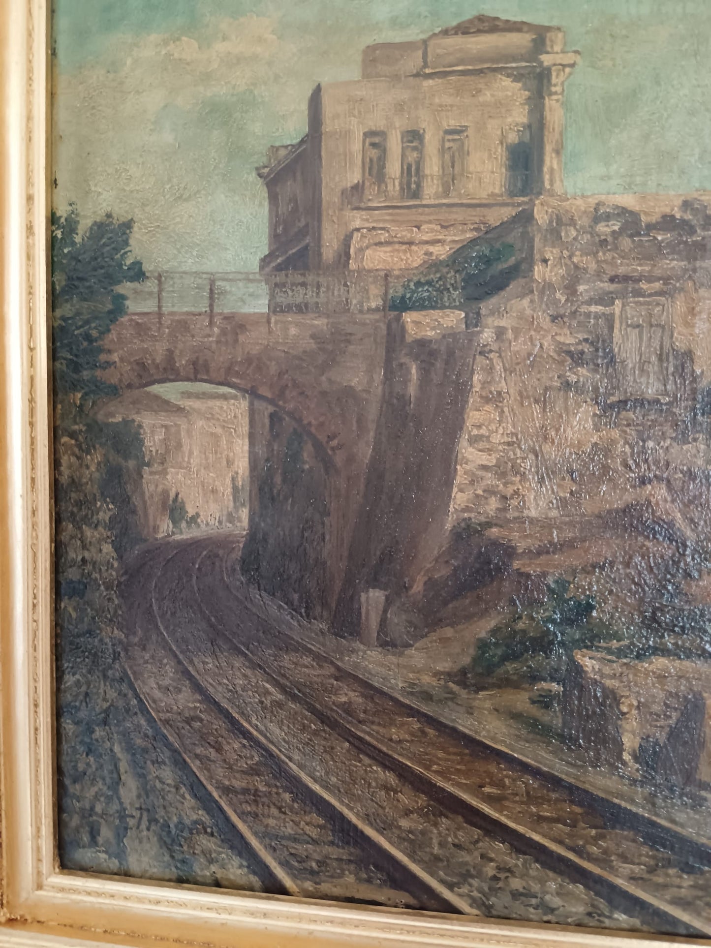 Giuseppe Trapani (scuola Napoletana XX Secolo)- dipinto olio su legno