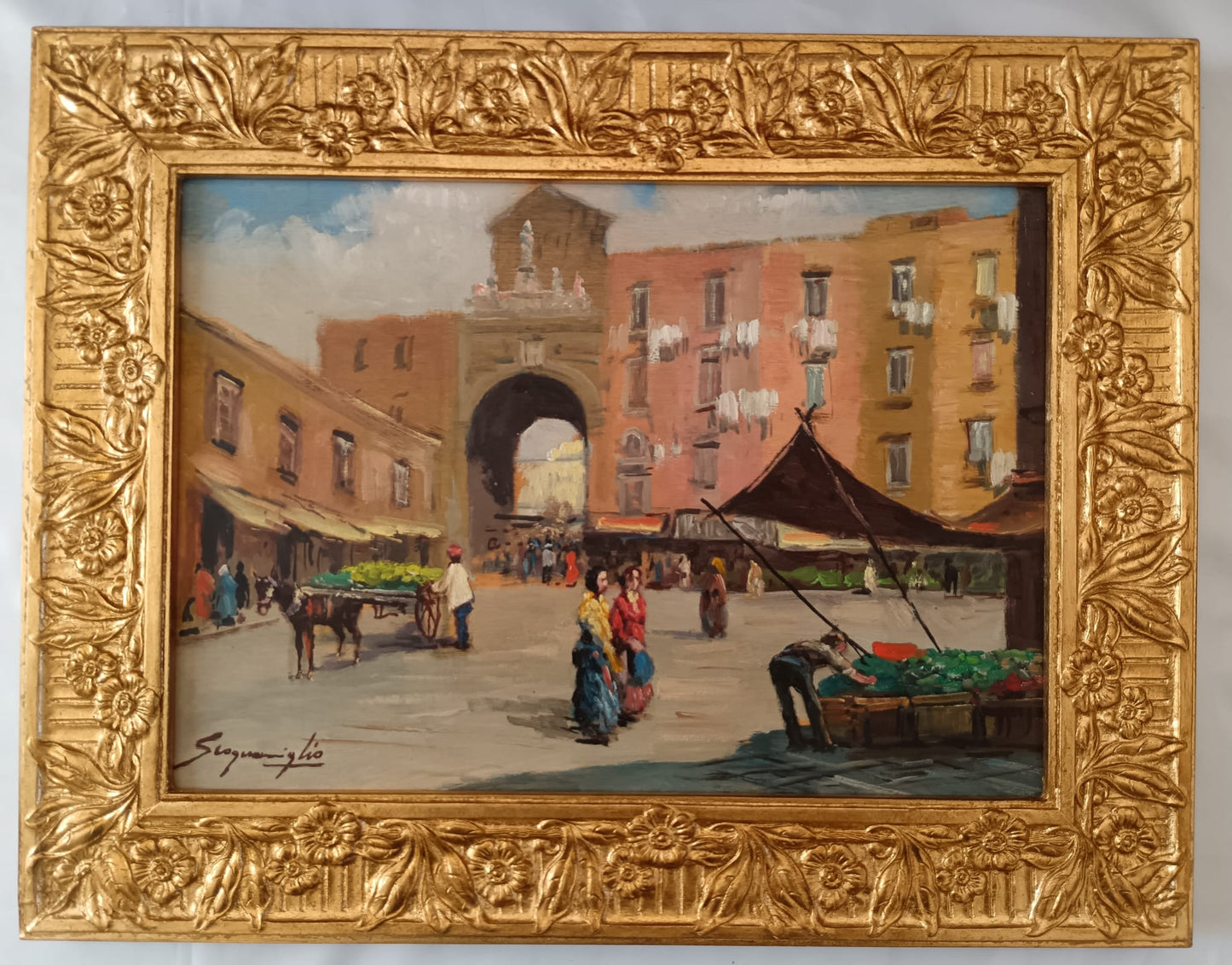 Giuseppe Scognamiglio (Portici 1901-1985)- dipinto olio su legno