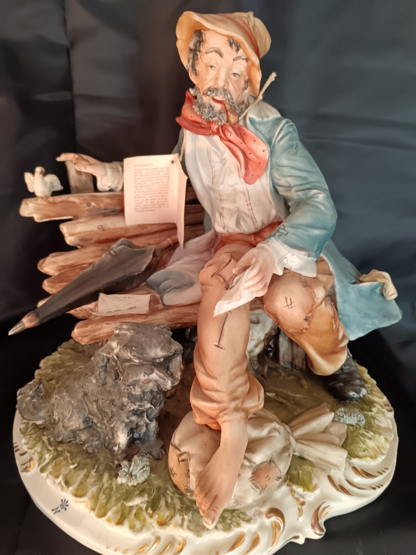 "La Solitudine"- scultura in porcellana di Capodimonte firmata (Meneghetti)