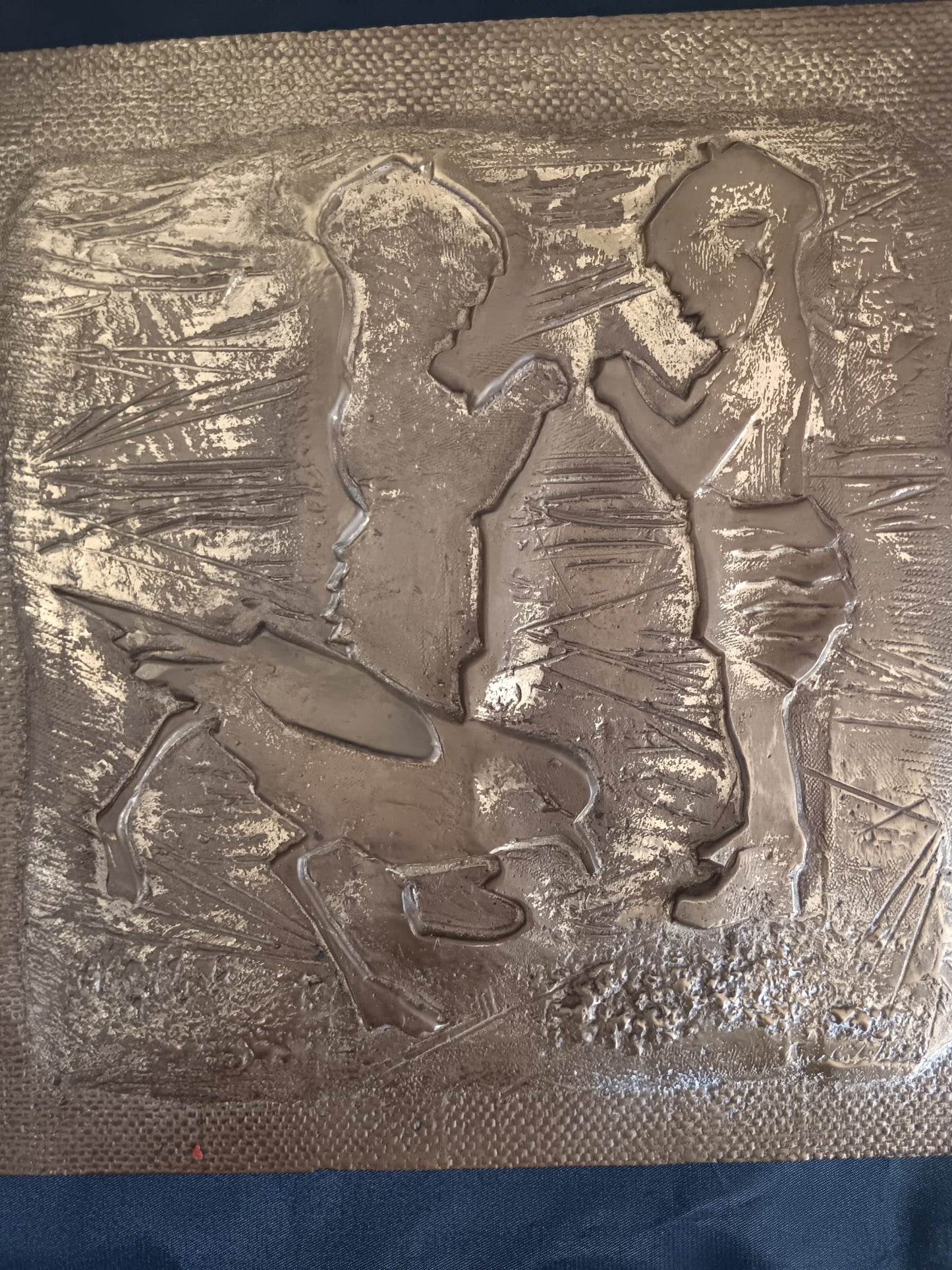 Scultura bassorilievo in bronzo ( XX Secolo)