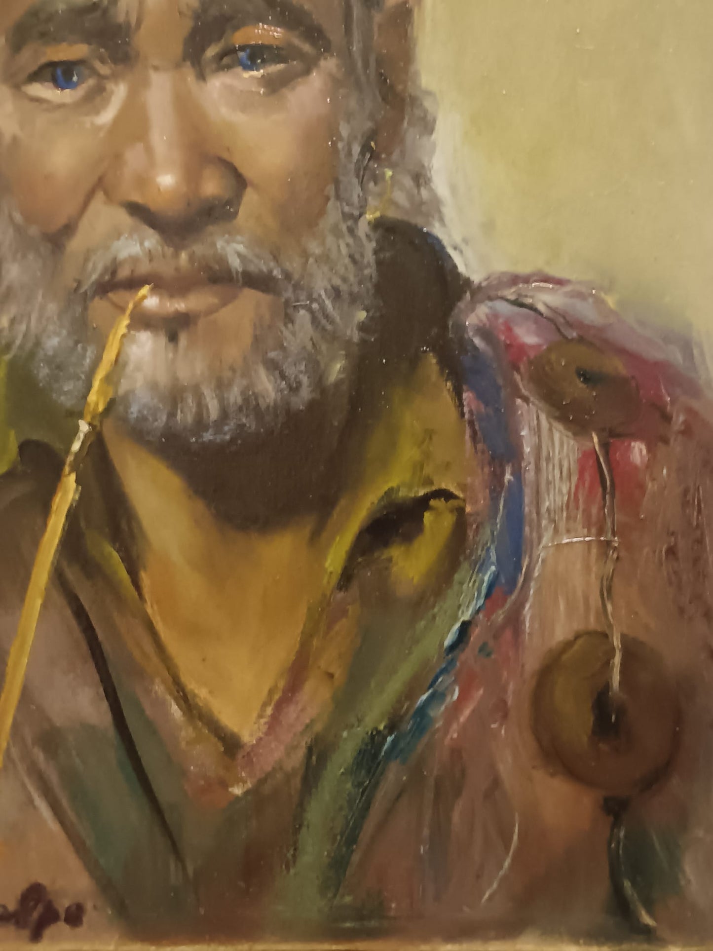 Carlo Roberto La Volpe (XX Secolo)- Il Pescatore dipinto olio su tela