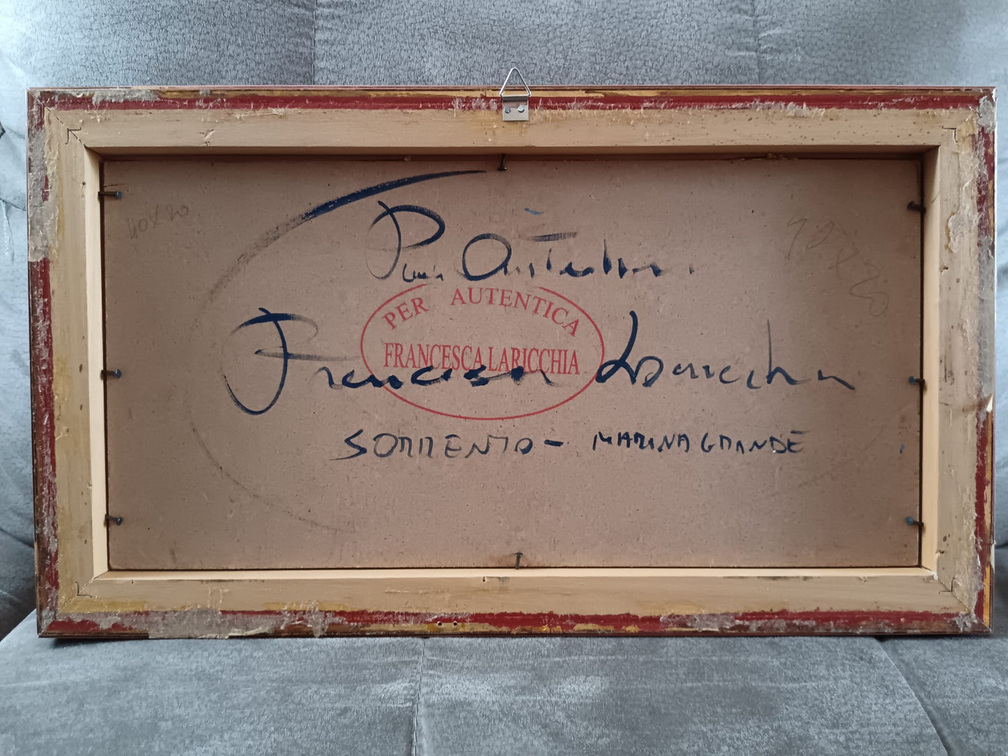 Francesca Laricchia ( XX secolo) Sorrento - marina grande dipinto olio su pannello